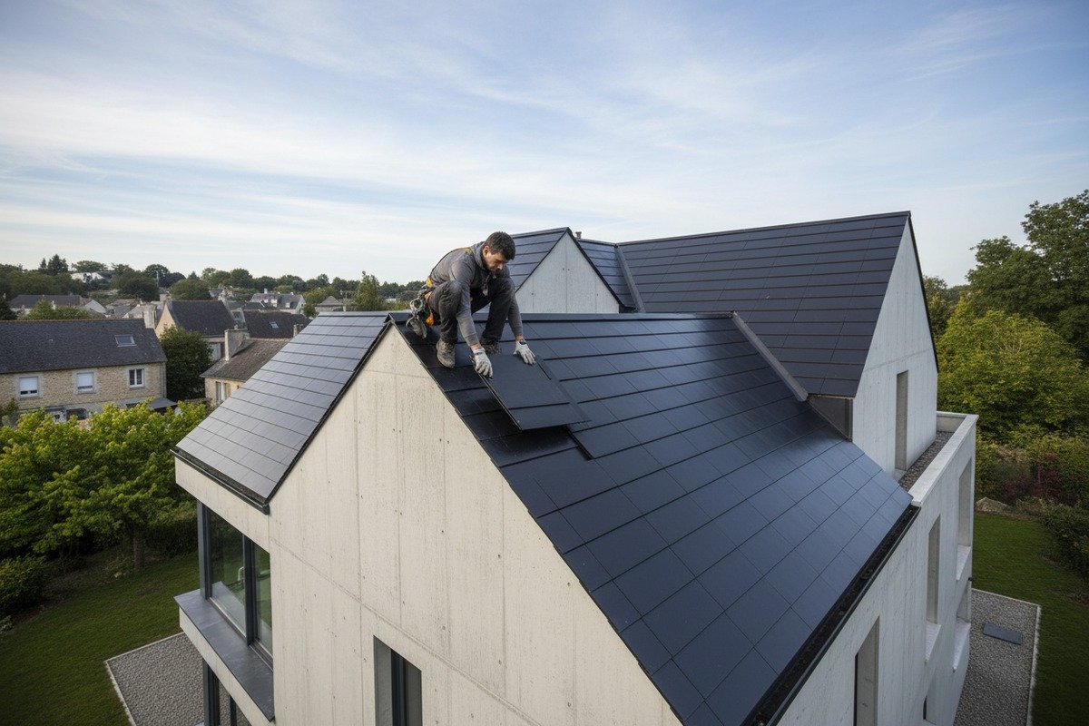 Structural design features for waterproofing and lower labor costs with interlocking solar shingles (ID#5)