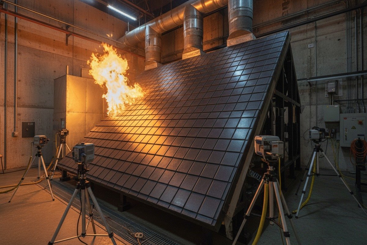 Solar tile fire rating and wind resistance test reports for building code compliance (ID#3)
