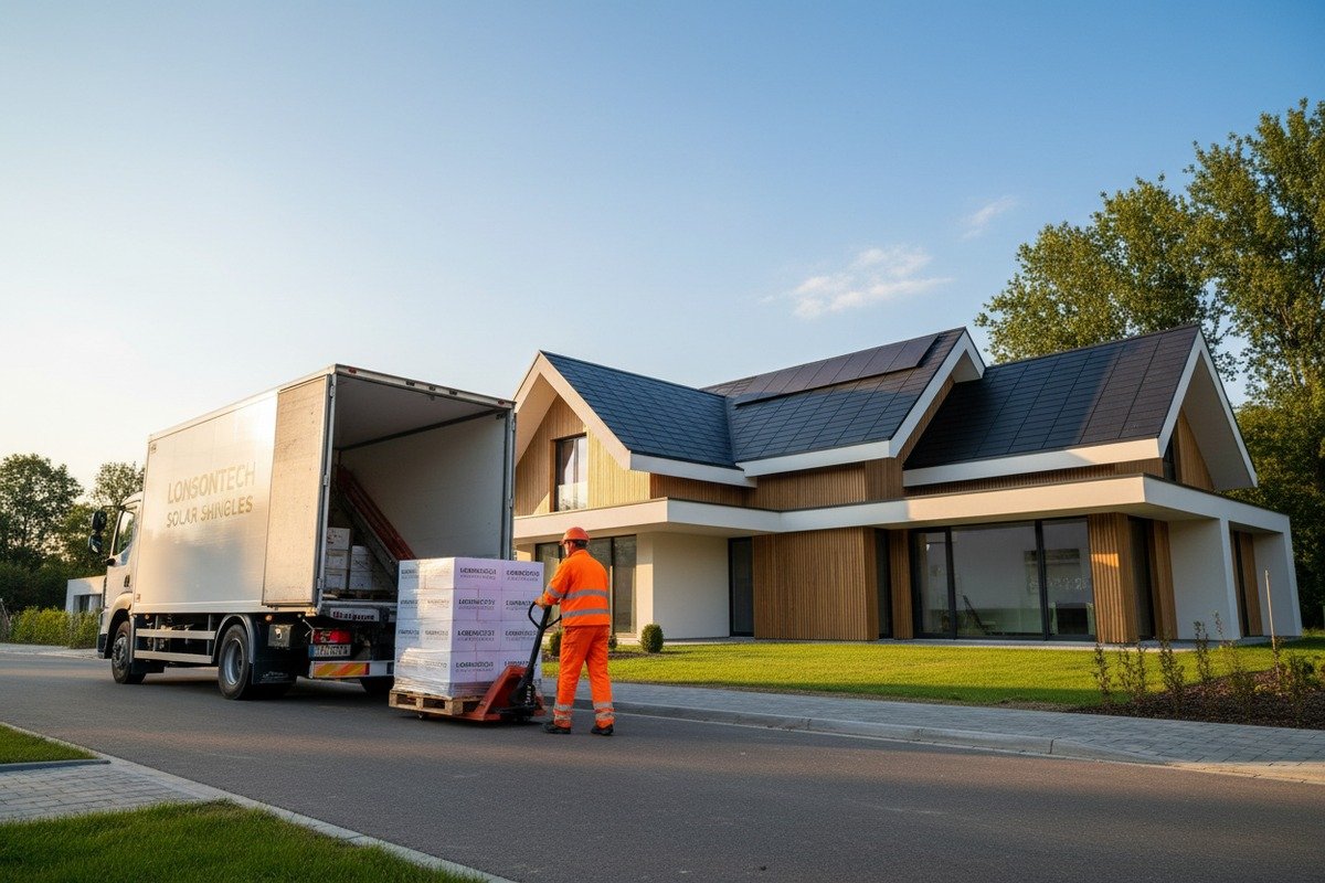 Benefits of DDP shipping agreements for door-to-door solar shingle delivery from China (ID#5)