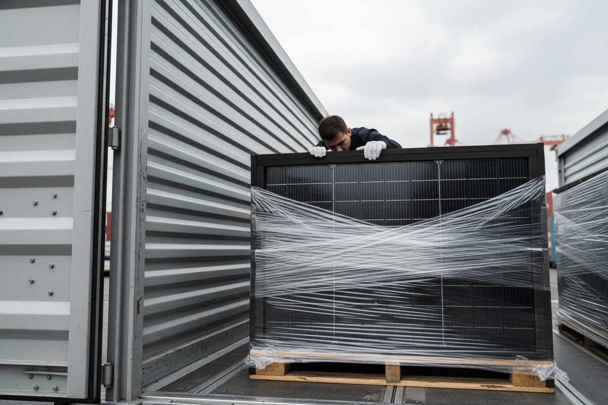 Rail freight provides safer transit and lower breakage rates for fragile solar roof tiles (ID#3)