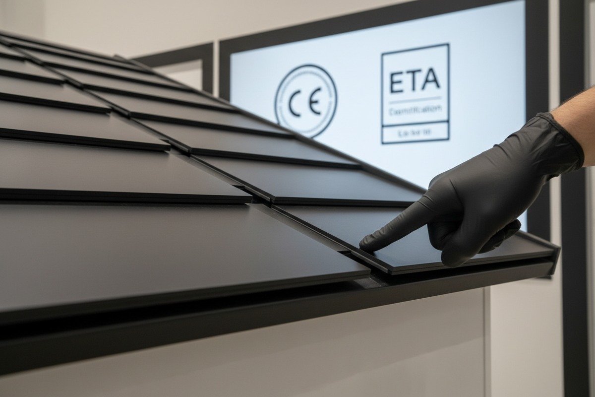 European building certifications and CE marking for solar shingle waterproofing and safety performance (ID#2)
