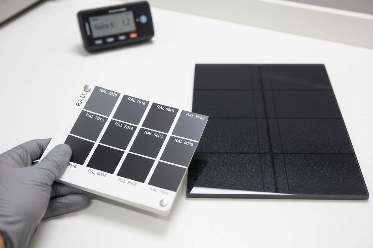 Solar shingles with RAL color matching and anti-glare coatings for European architectural styles (ID#2)