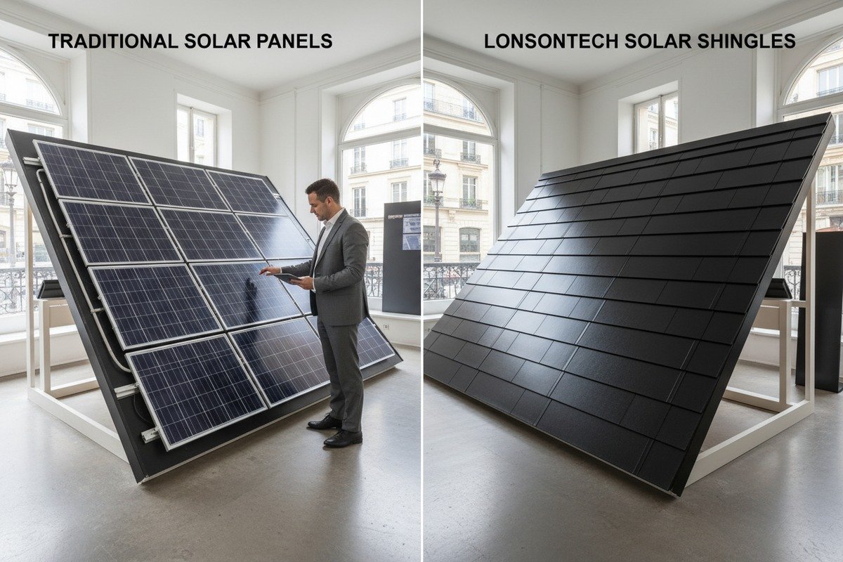 Stable solar shingle power output during gray European winters with optimized system design (ID#4)