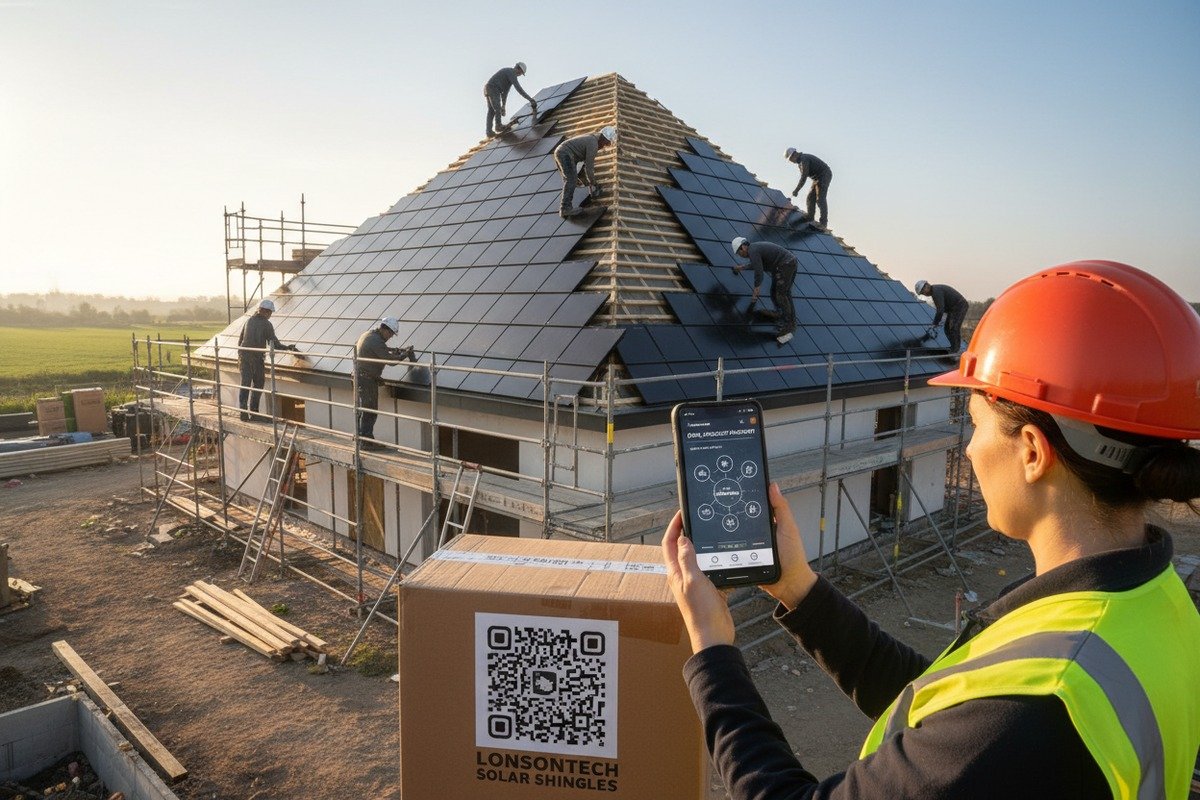 Roofing company take-back procedure for damaged solar shingles and WEEE authorized disposal (ID#5)