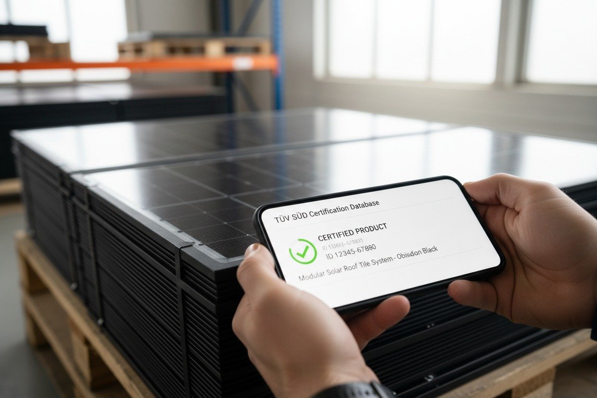 Verifying TUV certification and IEC 62804 PID resistance testing for solar shingles (ID#2)